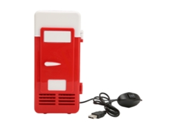Geladeira Usb Pequena Portátil Semiconductor Resfriamento Baixo Ruído Cooler Para Carro E Mesa Vermelha