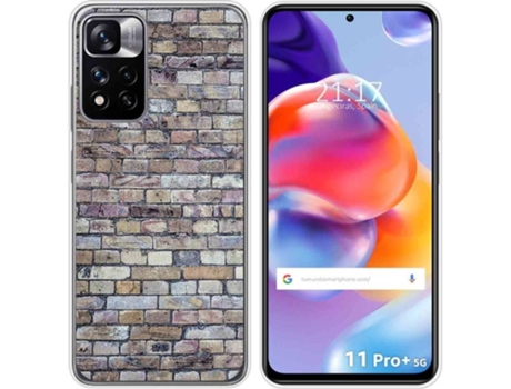 Carcasa para Xiaomi Redmi Note 11 Pro+ Plus 5G TUMUNDOSMARTPHONE Dibujos Ladrillo 02 Multicolor