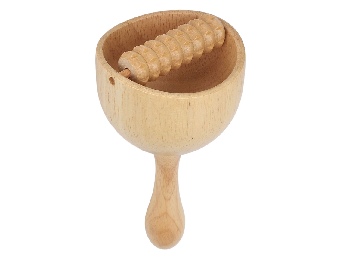 Rodillo De Masaje Con Copa De Madera Para Gua Sha, Esculpir Cuerpo Y Aliviar Tensión Muscular, Ideal Para El Hogar