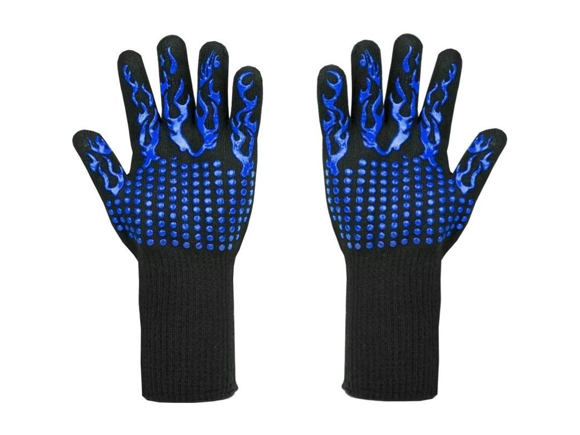 Guantes Resistentes Al Calor Hasta 800 °c - Guantes Resistentes A Los Cortes L5 Para Barbacoa, Cocina Y Soldadura (1 Par De 33 Cm)