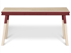 Escritorio MON PETIT MEUBLE FRANÇAIS Rectangular de Madera Maciza Con 1 Cajón 140 cm