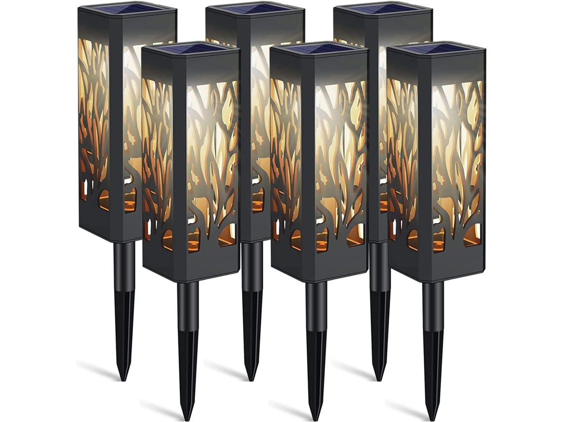 Luces solares para exteriores, decoración de jardín con luces LED brillantes, encendido y apagado automático, luces solares impermeables para decoración de jardín.