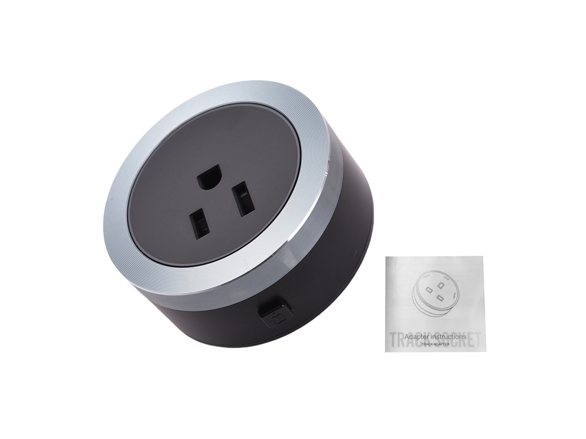 Adaptador Eléctrico De Riel De 3250 W Con Enchufe Estadounidense, 15 A, Led Azul Y Diseño Compacto Para Enchufes Universales.