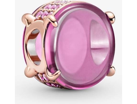 Charm PANDORA Cabujon (Plata - Dorado y Rosa - Talla Única)