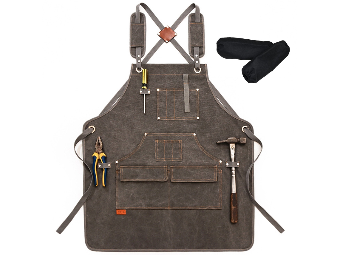 Delantales De Cocina De Lona De Algodón Resistentes Con Grandes Bolsillos, Ajustables, Para Hombre Y Mujer, Talla M A Xxl, 2 Unidades