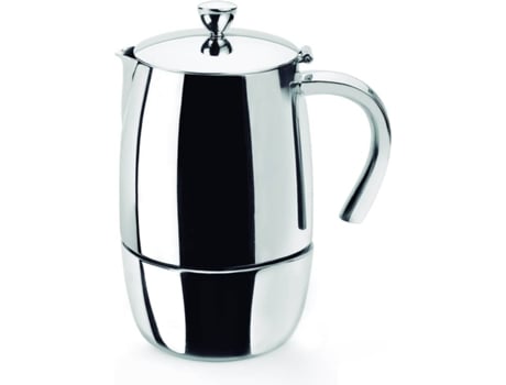 Cafetera LACOR Cafe Expreso Pulido Luxe (6 Tazas - Acero Inox - Acero Inox)