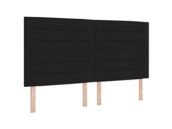 Maison Exclusive - Cabecero Led Con Tiras Led Con Cabecera Negro 180 Cm Tela