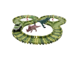 Pista De Carreras De Dinosaurios Con Coche Eléctrico - Fácil Montaje - Juguete Educativo Para Niños