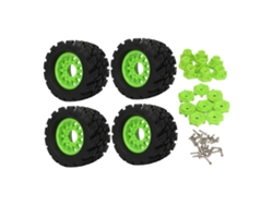 Pneus E Rodas Rc 4 Peças Textura Irregular Aderência Forte Para Carros Rc 1/8 1/10