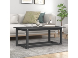 Mesa de Centro Apoyo 110X55X45 Cm Madera de Pino Macizo Gris