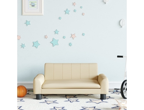 MAISON EXCLUSIVE - Sofá para niños de tela crema 70x45x30 cm