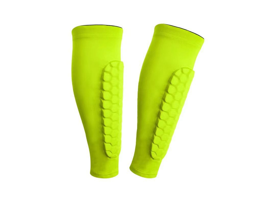 1 Par De Protectores Tibias De Fútbol Con Protectores De Pantorrilla, Talla L (verde) Digitallab