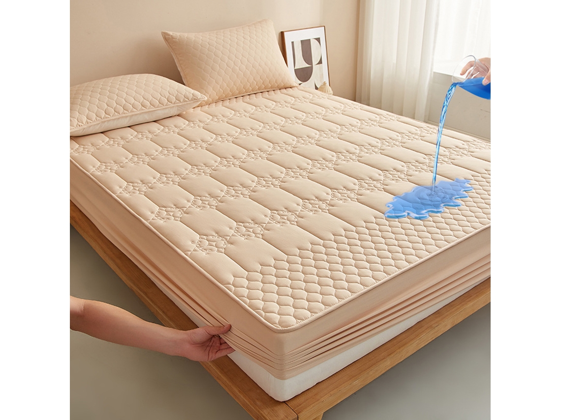 Protector De Colchón Impermeable Y Transpirable Lavable A Máquina Para Colchones De 5 A 28cm De Grosor (caqui/120×200cm) Gertiz