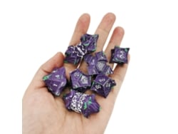 Juego De 7 Dados De Aleación Metálica Con Diseño De Molinillo Para Juegos De Rol Y De Mesa - Coleccionables