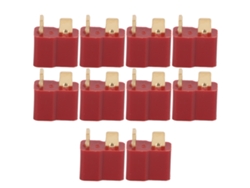 Conector Hembra T-plug De 25 A Chapado En Oro Para Modelos De Aviones Rc 13.011 (10 Unidades)