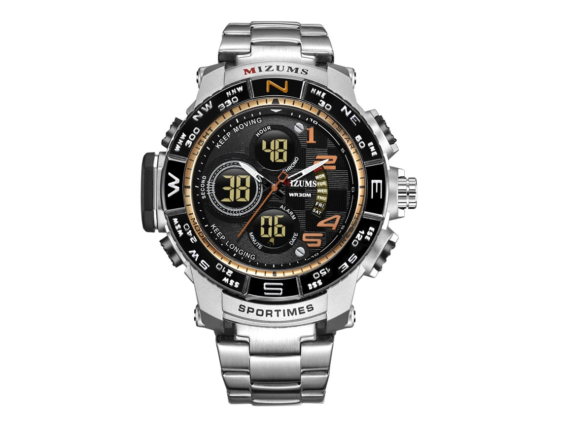 Reloj De Pulsera De Cuarzo Estilo Casual Acolchado Acero Inoxidable Impermeable Mizums (caja Blanca Naranja)