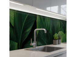 Salpicaderos De Cocina Naturaleza - Tropical - Hojas - Verde 450x60 Cm