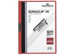 Carpeta DURABLE Duraclip 30 (Rojo - 25x25cm - A4)