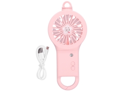 Ventilador Spray Portátil Recargable De Mano Rosa Con Humidificador Y 3 Niveles De Viento
