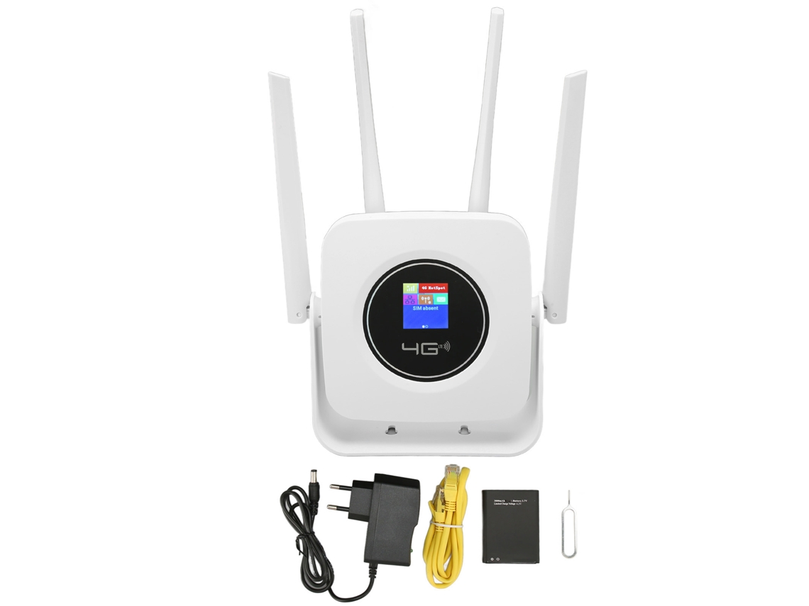 Router Inalámbrico Móvil 4g Lte Wifi Hotspot De 300 Mbps Con Ranura Para Tarjeta Sim Para Europa (enchufe Ue) Blanco