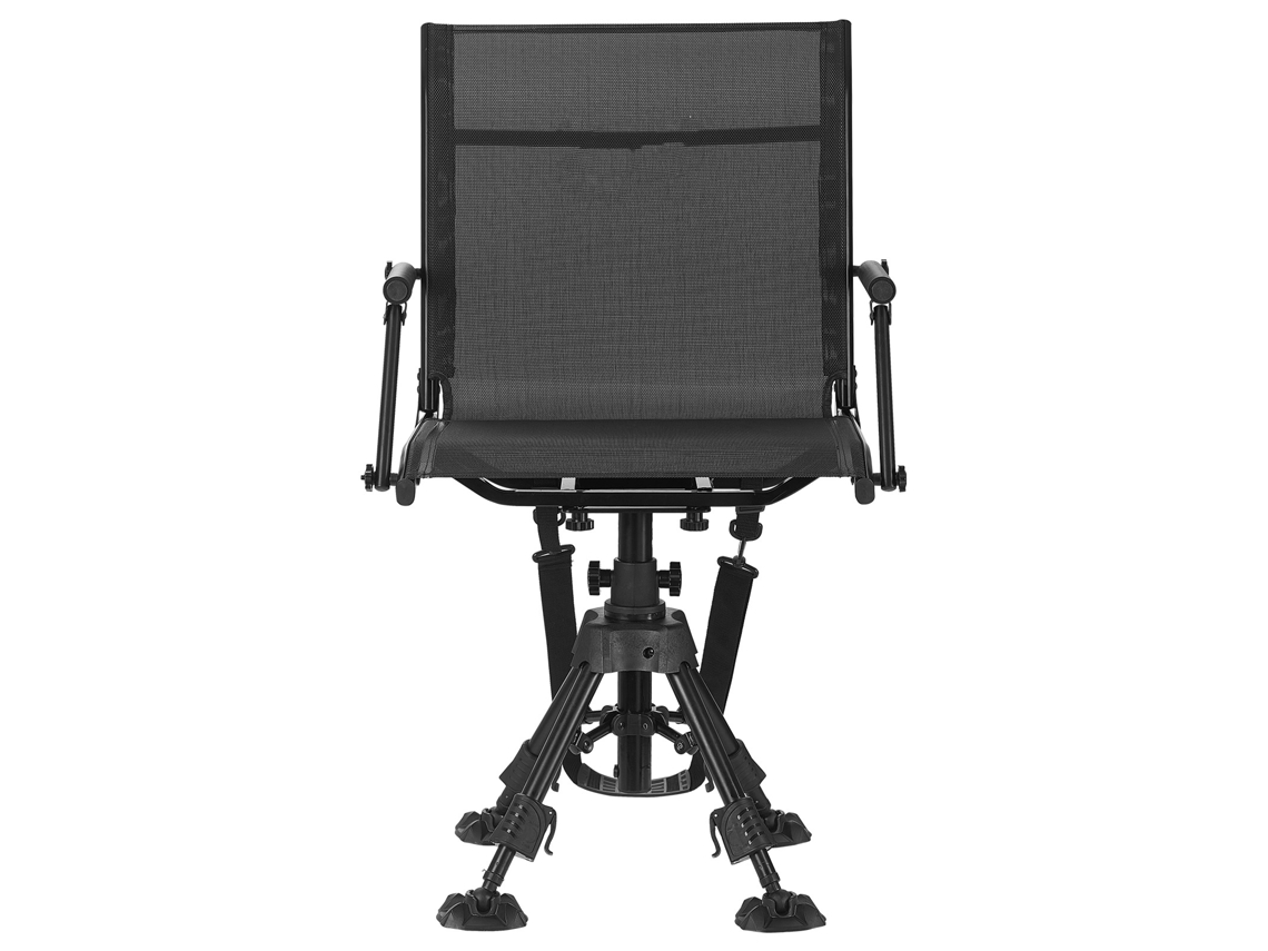 Silla de caza plegable Succebuy con giro de 360°, patas y reposabrazos ajustables