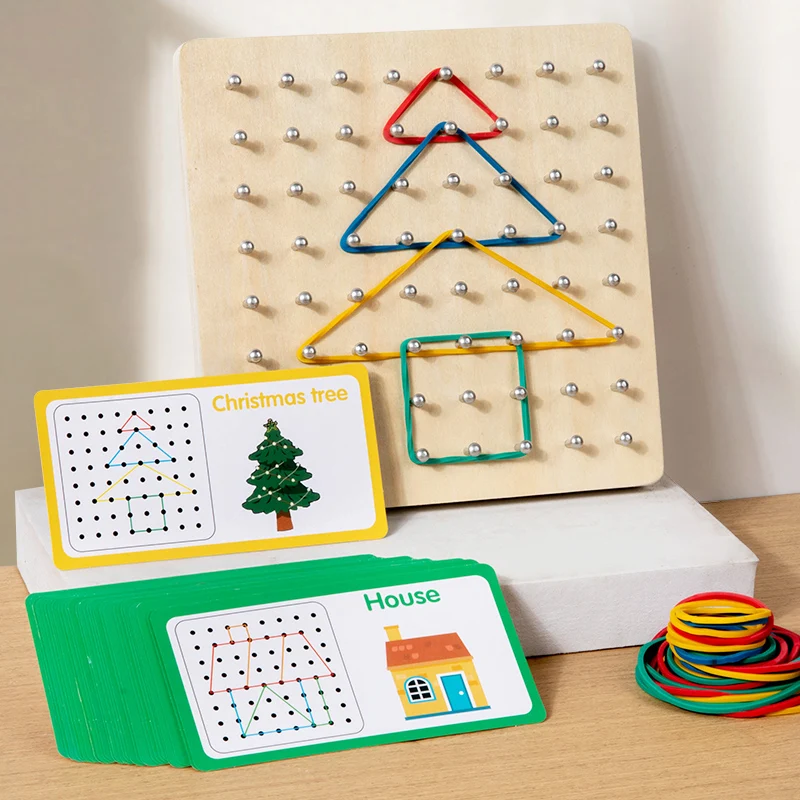 Juguetes Educativos De Madera Montessori Para Niños, Que Fomentan El Reconocimiento De Formas Y La Imaginación.