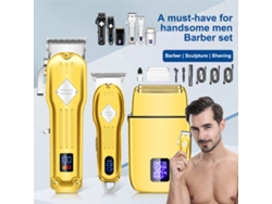 Tijeras Eléctricas Para Cabello Hombre Inalámbricas Kit Cortapelos Barbilla Recortadora Lcd 9 Peines Regulables Regalo Hombre