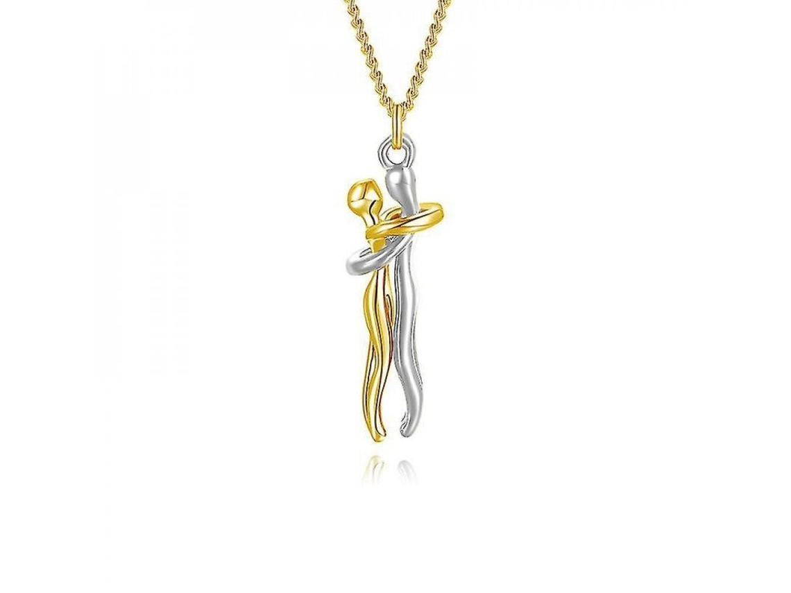 Collares De Pareja Abrazo Cariñoso Colgante Simbolo De Amor Regalo De Moda Gjv Oro