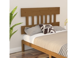 Cabecero De Cama Madera Maciza De Pino Marrón Miel 143,5x3x81cm