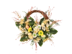 Corona artificial decorativa de Pascua para la puerta principal