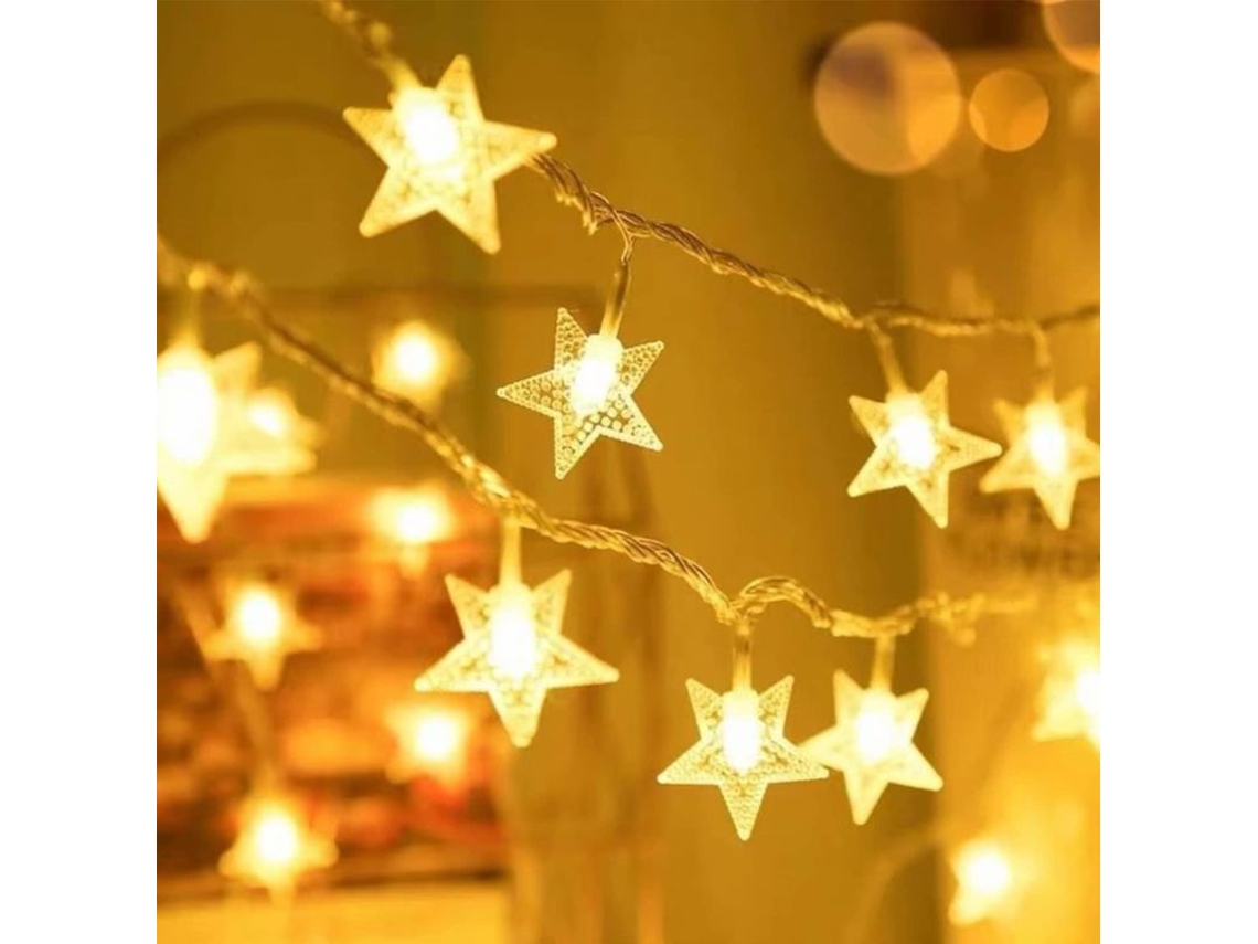 Luces Navideñas De 10 Metros (33 Pies), Luces De Estrellas A Pilas, Impermeables, Decorativas Para Jardín, Aptas Para Navidad (ip54).