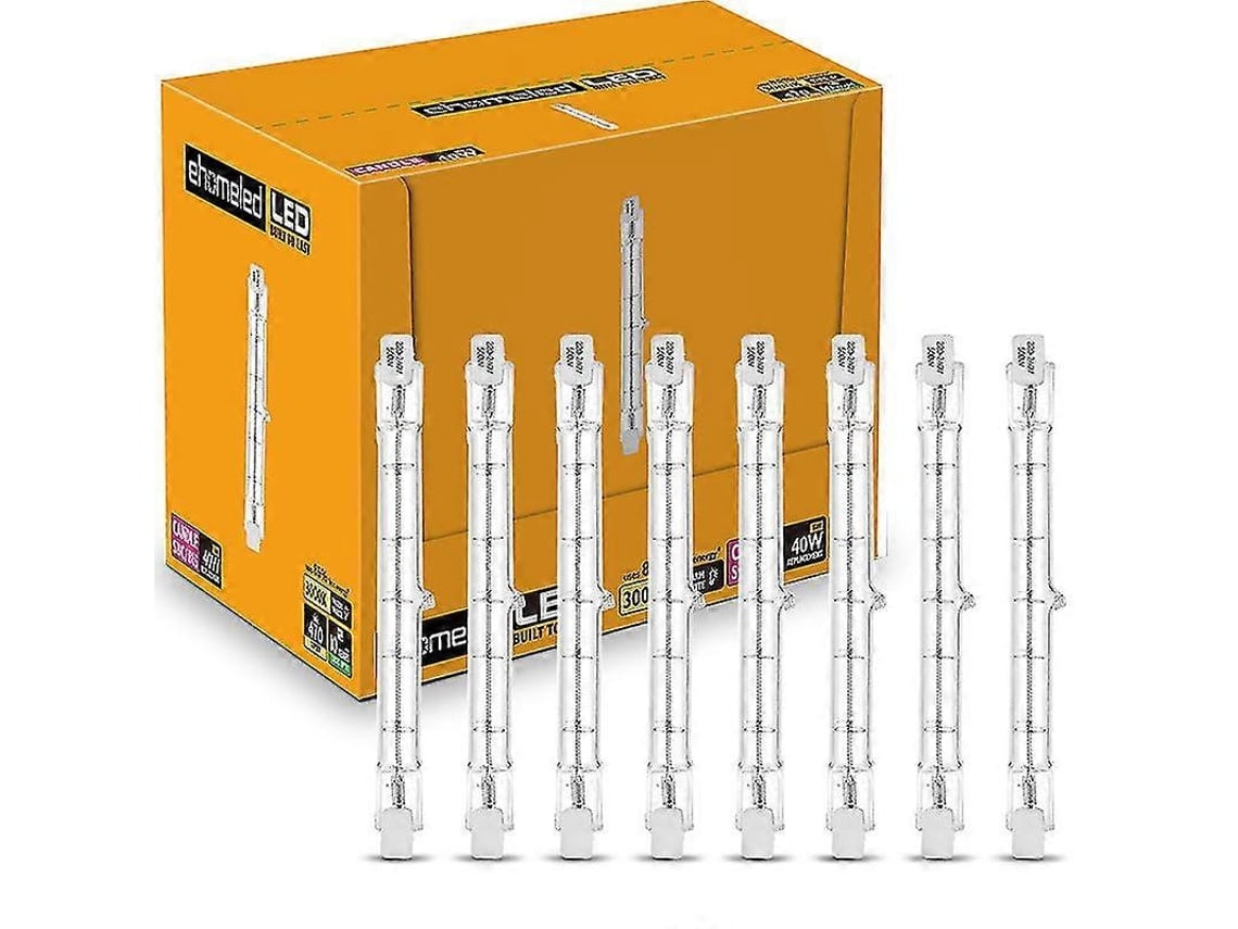 Rebe-bombilla Halógena R7s 118mm 230w Dimmable 230v 4650lm 2800k Blanco Cálido Tungsteno Lineal Para Focos De Seguridad J118