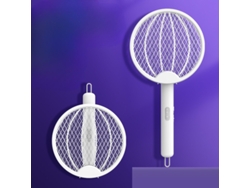 Mata-mosquitos 2 Em 1 - Dobrável, Recarregável Via Usb, Com Bateria Integrada, Ideal Para Casa, Varanda E Quintal Branco Hexinyigjly