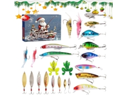 Juguete de cuenta regresiva navideña, calendario de pesca de 24 días, artículos D Gokoco