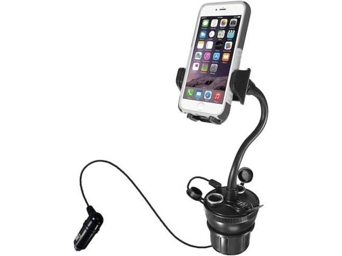 SUPORTE MACALLY CAR CUP HOLDER W/ USB