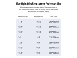 Protector De Pantalla Contra La Luz Azul Para Portátil De 15.6'' 16:9, Filtro Anti-reflejos Uv Con Alta Transmitancia