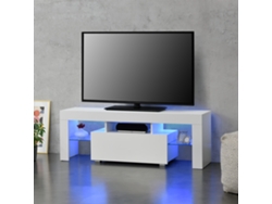 Mueble de TV [EN.CASA] (Aglomerado - Blanco - 130 x 35 x 45 cm)
