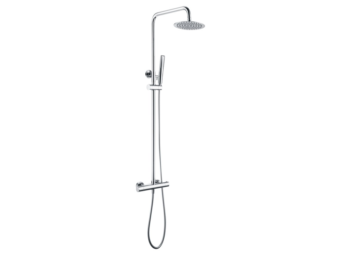 Columna de ducha Extensible, Termostatico rociador extraplano color Cromo MICE COLLECTION