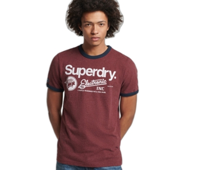 Camiseta para Hombre SUPERDRY (M - Rojo)