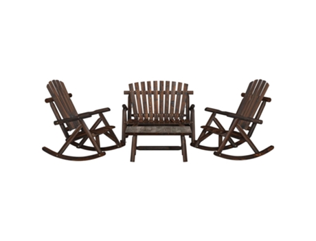 Conjunto 4 de muebles de jardín VIDAXL madera maciza de abeto