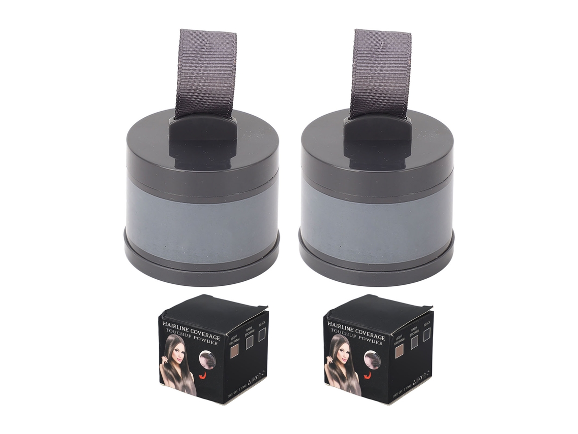 2pcs Polvos De Fibra Capilar Weatherproof Para Aumentar Grosor, Cubrir Líneas Capilares, 0.14 Oz