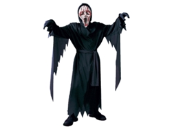 Disfraz de Halloween para niños con máscara y gritos para edades de 10 a 12 años.