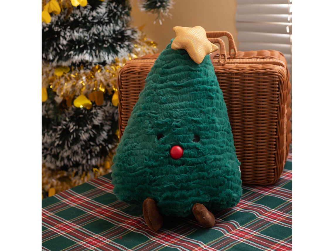 (árbol De Navidad Colorido, Verde Oscuro 20 Cm) Peluche, Almohada De Algodón, Cojín Para Sofá