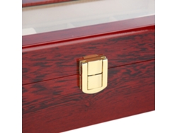 Caja De Madera Para Guardar Relojes Con Barniz, 5 Compartimentos, Organizador Y Soporte De Exhibición.