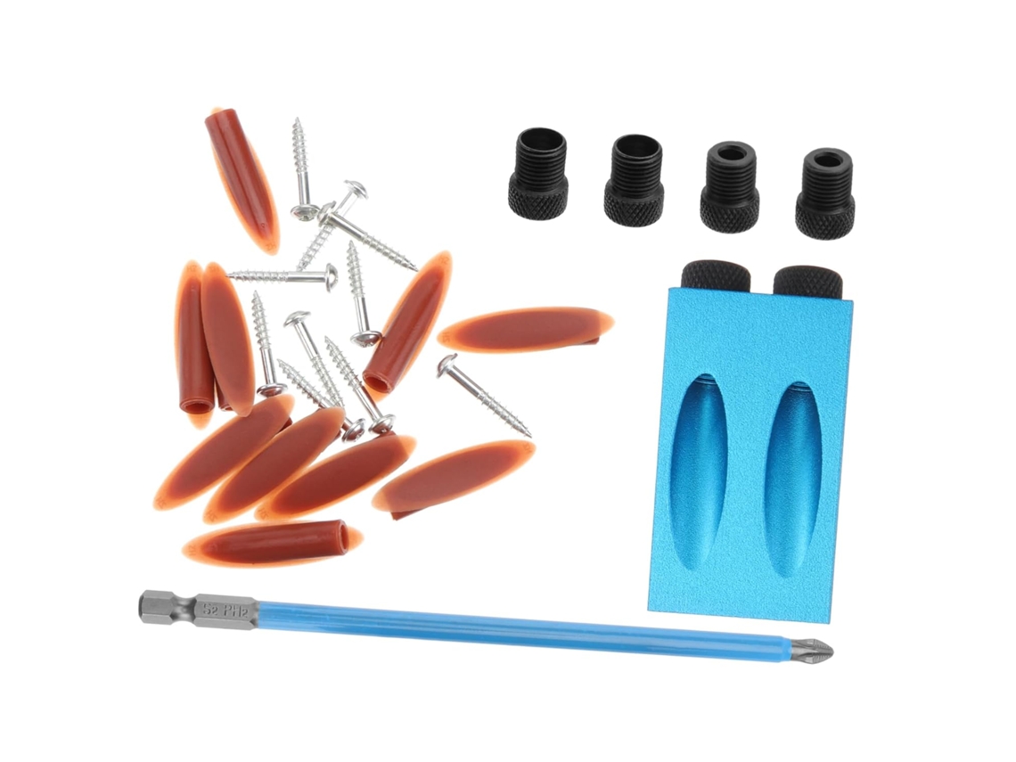 Conjunto De 28 Peças De Brocas Para Posicionamento E Perfuração De Madeira