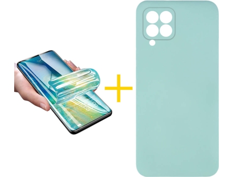 Carcasa + Protector de Pantalla para Huawei P40 Lite SKYHE Verde Agua