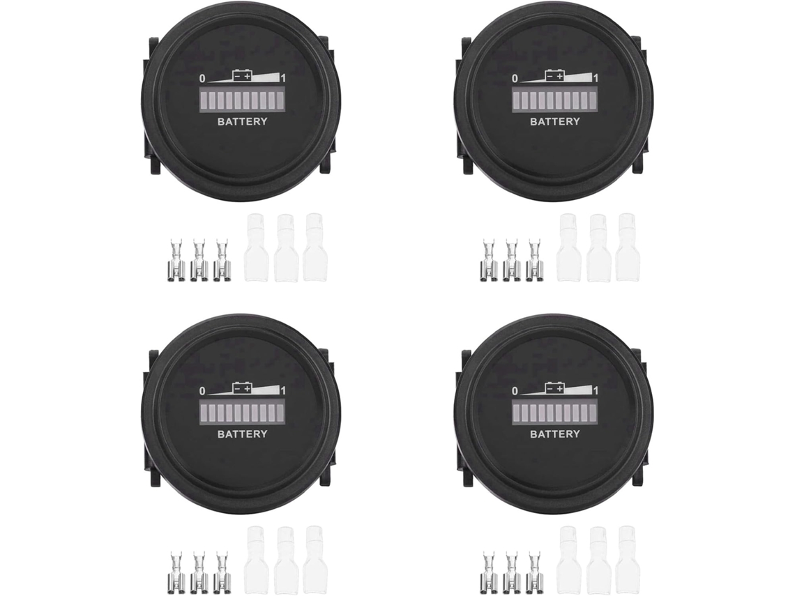 4 X 12v 24, 36, 48, 72 Indicador Digital De Batería Led Medidor Impermeable Para Go-lf Ca- Rt