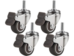 Ruedas Tornillos Goma Giratorias Para Muebles Ideal Para Uso