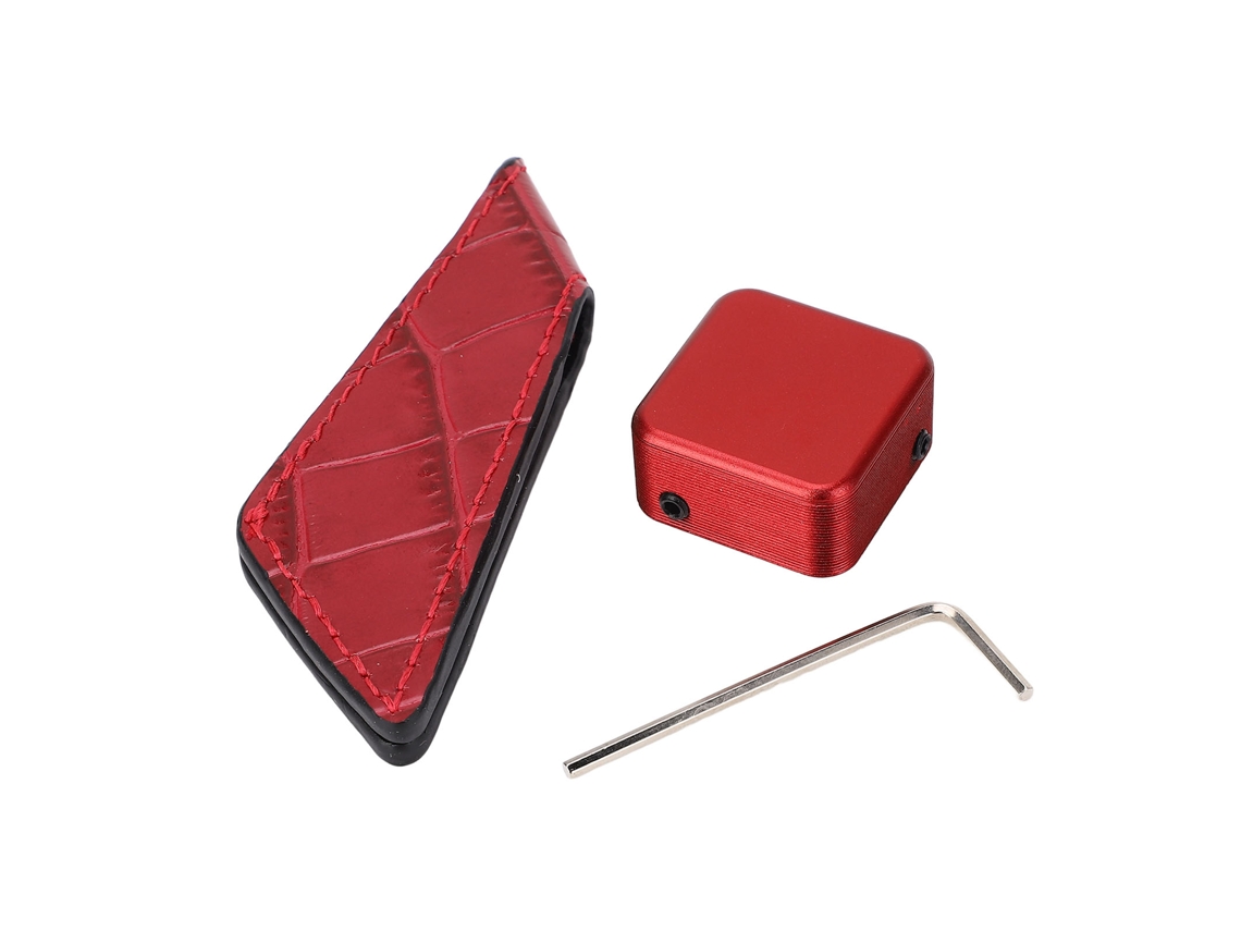 Junli-estuche Magnético Portátil Para Tiza De Billar Con Clip Para Cinturón, De Una Sola Sección, Color Rojo