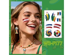 Tatuajes Temporales De Fútbol, Paquete De 10 Unidades, Resistentes Al Agua, Ideales Para Aficionados Y Eventos Deportivos, Ergonómicos, Para
